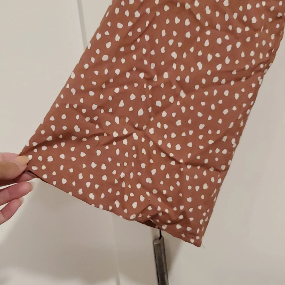 Forever 21 light brown white spots long sleeve top blouse size 2X - Picture 5 of 5